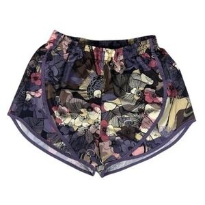 Nike Dri-FIT Tempo Running Shorts Womens Small Purple Floral Mushroom Botanical